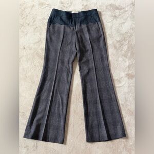Anthropology Elevenses Charcoal Pants with Lace Trim